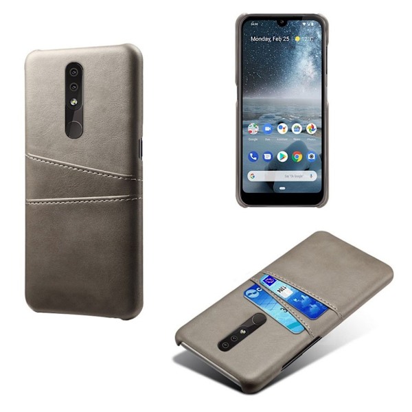 Dual Card Nokia 4,2 case - Grå Silver grey