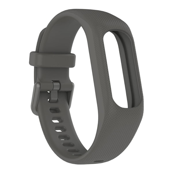 Garmin Vivosmart 5 silikonikellon hihna ja kotelo - Tummanharmaa Silver grey