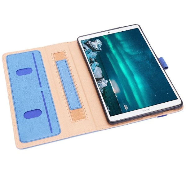 Huawei MediaPad M6 8.4 hållbart flipfodral i läder - Blå Blå