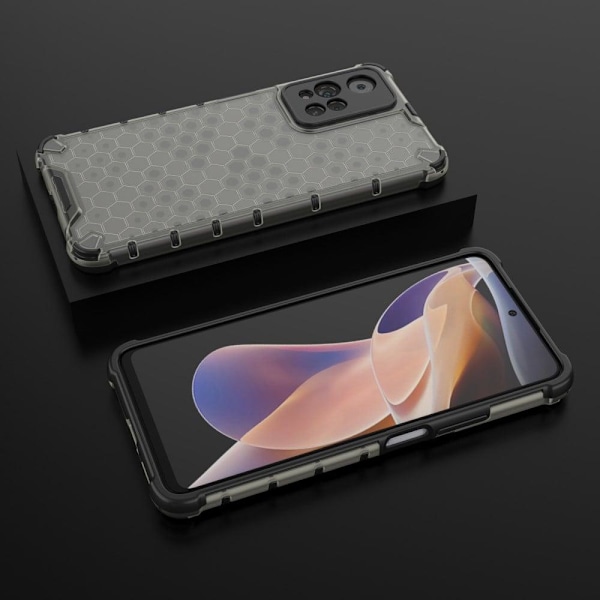 Bofink Honeycomb Xiaomi Redmi Note 11 Pro Plus 5G skal - Silver/Grå Silvergrå