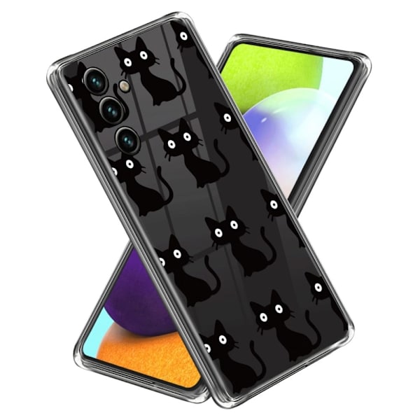 Deco Samsung Galaxy M14 Etui - Sort Kat Black