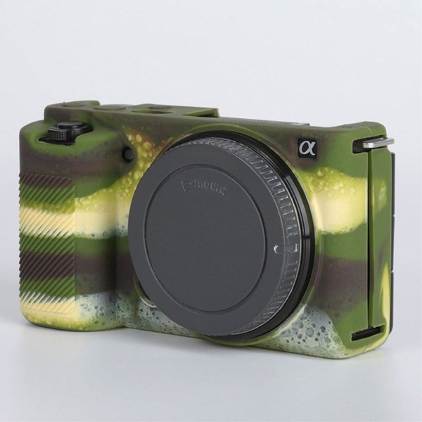 Silikonskydd för Sony ZV-E10 - Kamouflage Grön