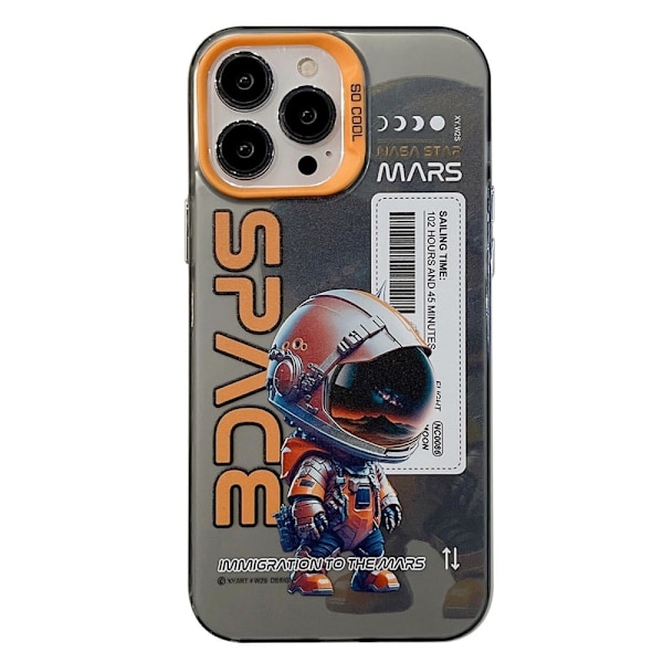 Grön Panda Astronaut iPhone 15 Pro Max Fodral Orange