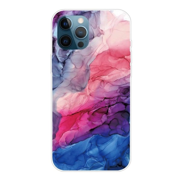 Marble design iPhone 14 Pro cover - Vandigt Levende Mønster Multicolor