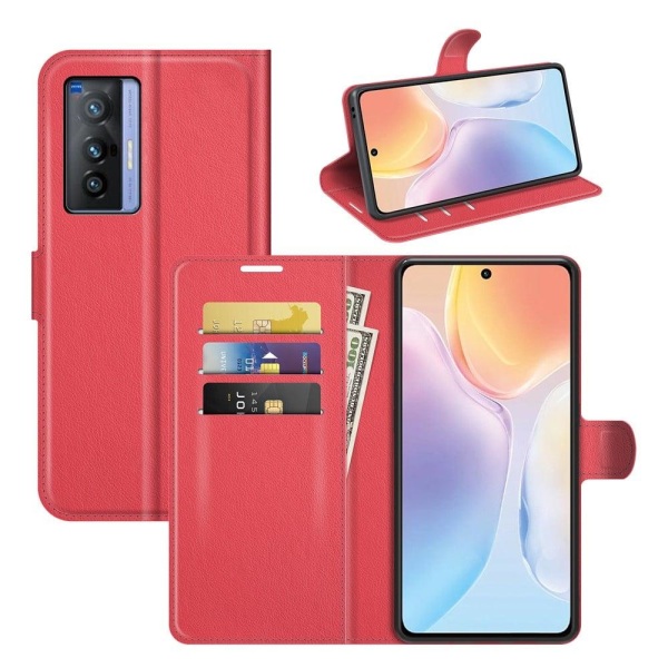 Classic Vivo X70 Flip Etui - Rød Red