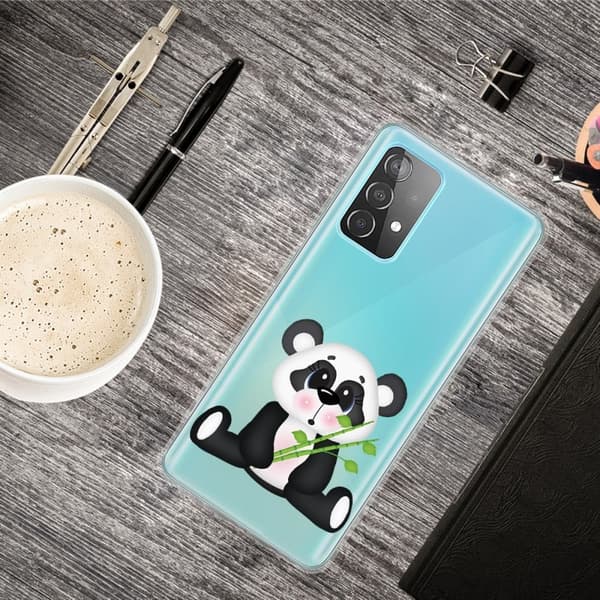 Deco Samsung Galaxy A13 4G Etui - Panda med Bambus White