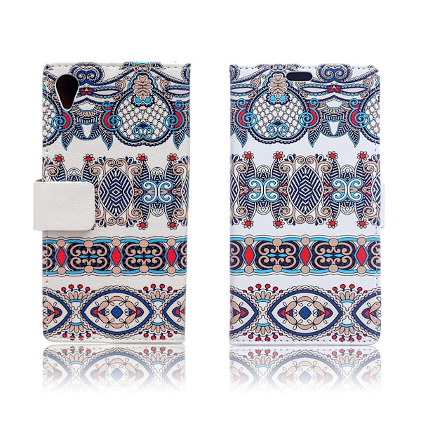 Sony Xperia L1 stilfuldt læder-etui - Klassisk stil motiv Multicolor