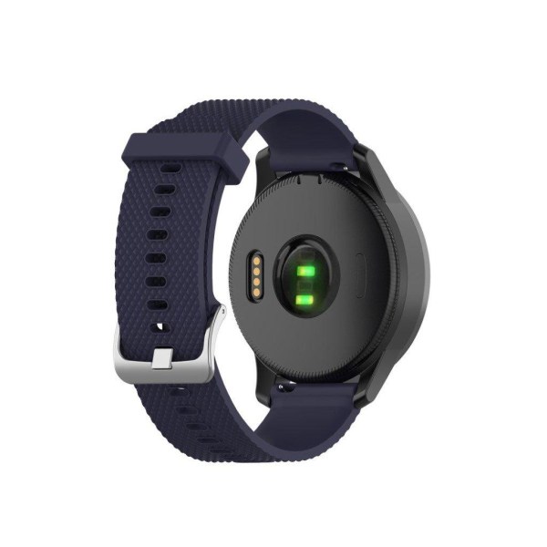 Garmin Vivoactive 4 silikoninen kuvioitu kellonauha - Tummansininen Blue