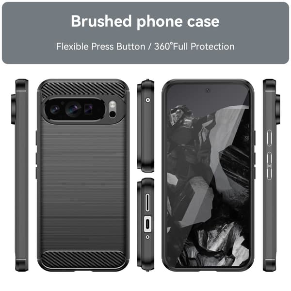 Carbon Flex Google Pixel 9 Pro XL kotelot - Musta Black