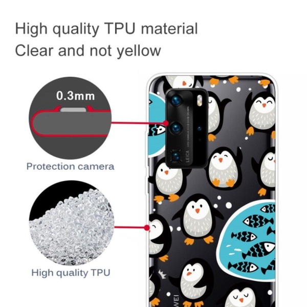 Deco Huawei P40 kuoret -Pieni pingviini Multicolor