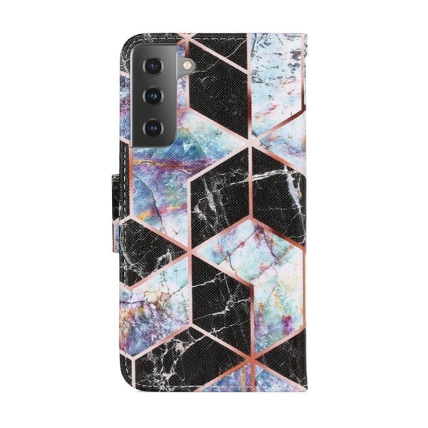 Wonderland Samsung Galaxy S21 Flippetui - Marbling Mønster Multicolor