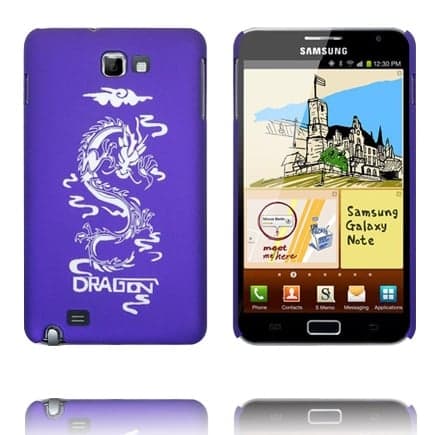 Dragon Mattslipt (Hvit) Samsung Galaxy Note Deksel Purple