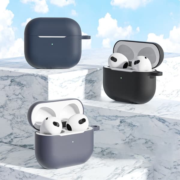 AirPods 3 silikondeksel med oppbevaringsboks - Midnattsgrønn Green