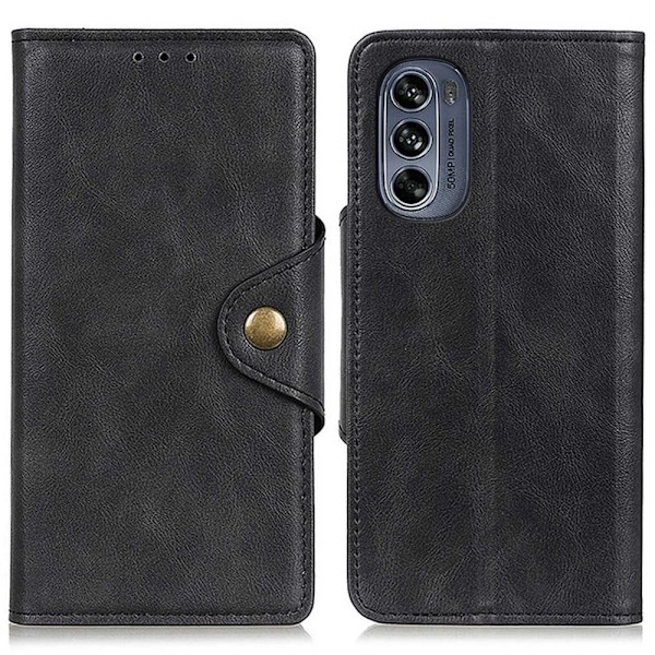 Alpha läder Motorola Moto G62 5G fodral - Svart Svart