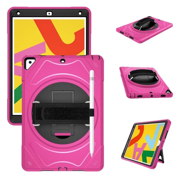iPad 10.2 (2019) forbedret silikone hybrid etui - Rose Pink