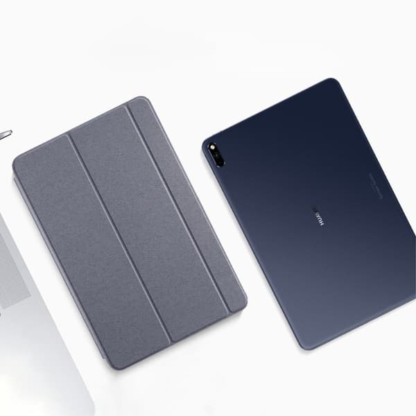 Trefoldig skinnstativveske for Huawei MatePad Pro 10.8 (2021) - Grå Silver grey