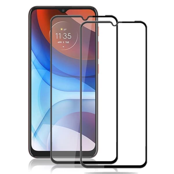 2 stk AMORUS ekstra stærk skærmbeskyttelse af glas til Motorola Moto E7 Power Transparent
