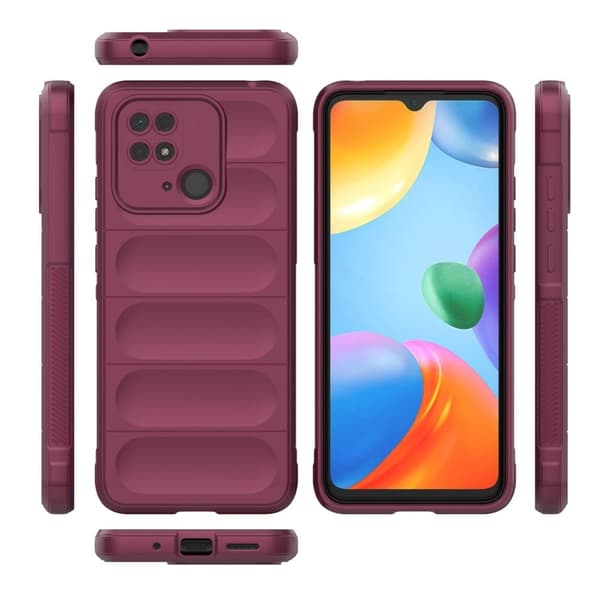 Blødt grebsformet cover til Xiaomi Redmi 10C - Rød Red