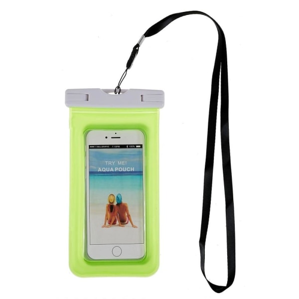Universal waterproof bag with lanyard for 6-inch smartphone - Gr Grön