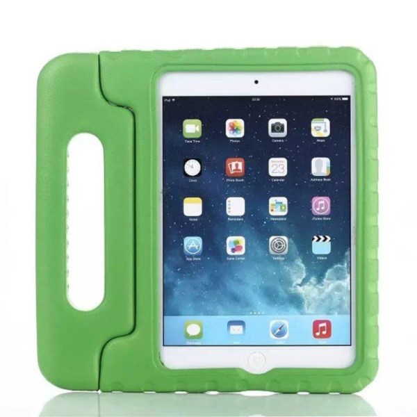 iPad Mini 4 Iskunkestävä Muovikuori Standillä - Vihreä Green