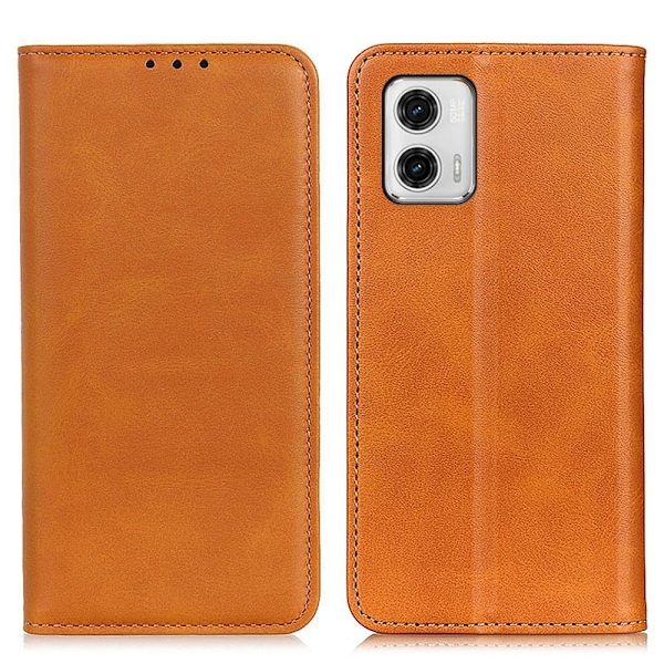 Äkta läder Motorola Moto G73 fodral - Brun Brun
