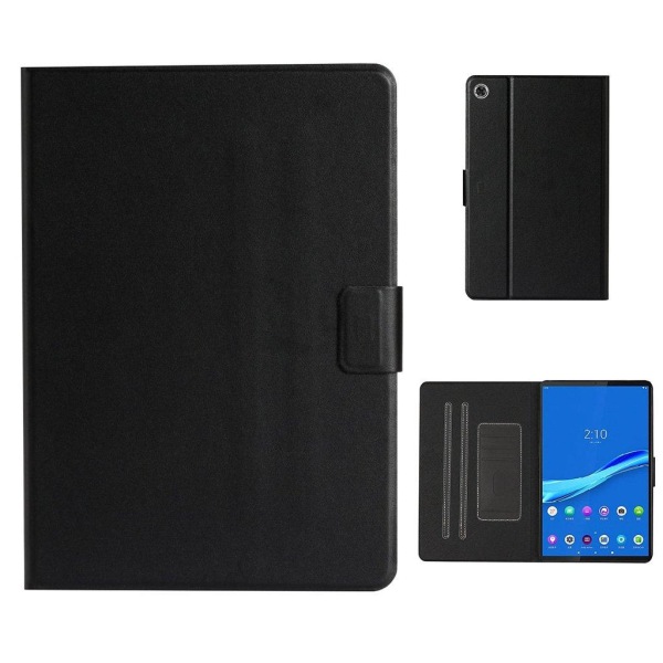 Lenovo Tab M10 FHD Plus simple themed leather case - Black Svart