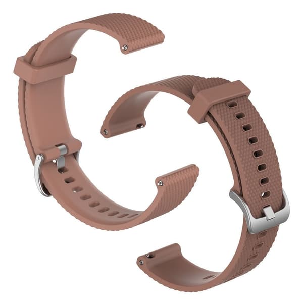 Universal textured silicone watch band - Brown / Size: L Brun