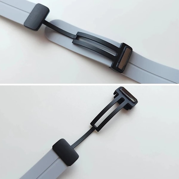 Google Pixel Watch klockarmband i silikon - Silverspänne / Vit Vit