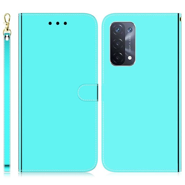Mirror Oppo A54 5G / A74 5g / A93 5g Flippetui - Cyan Green