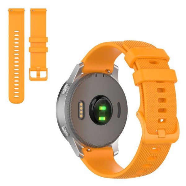 Garmin Venu 2S / Vivoactive 4S / Vivomove 3S ensfarvet urrem - Gul Yellow