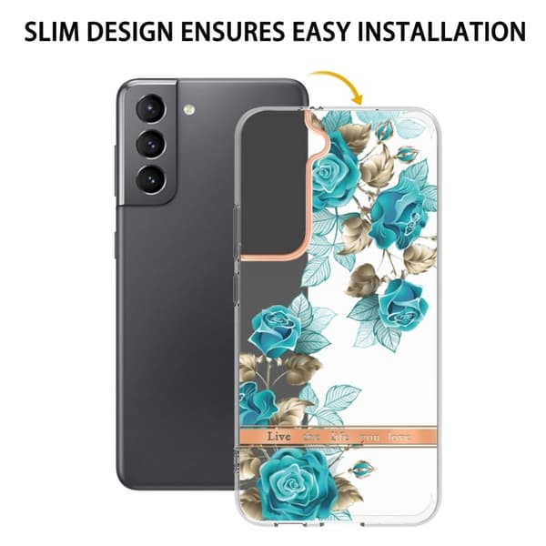 Super Slim og Holdbart Blødtcover til Samsung Galaxy S23 Plus - Hc002 Blue Rose Blue