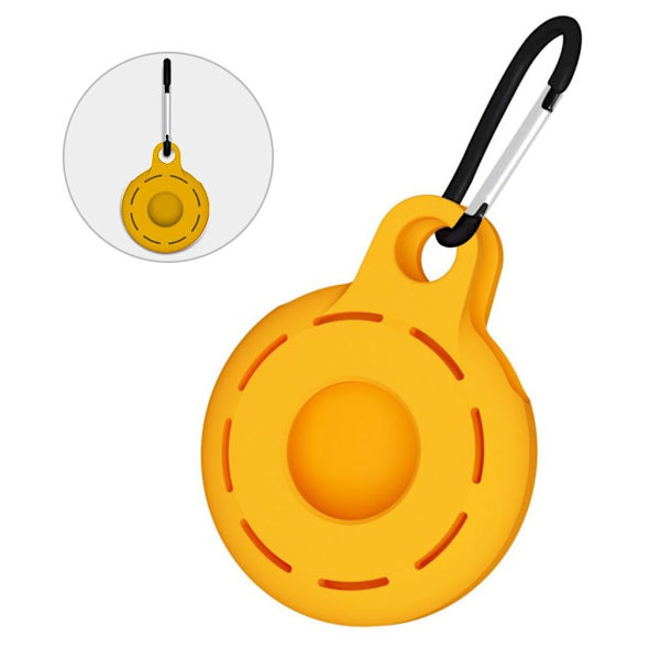 AirTags silikonskydd med rund form - Orange Orange