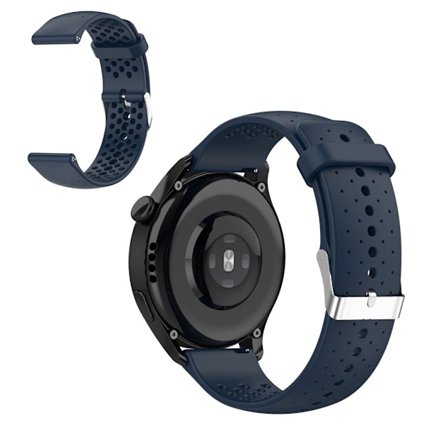 22 mm universellt justerbart klockarmband i silikon - Marinblå Blå