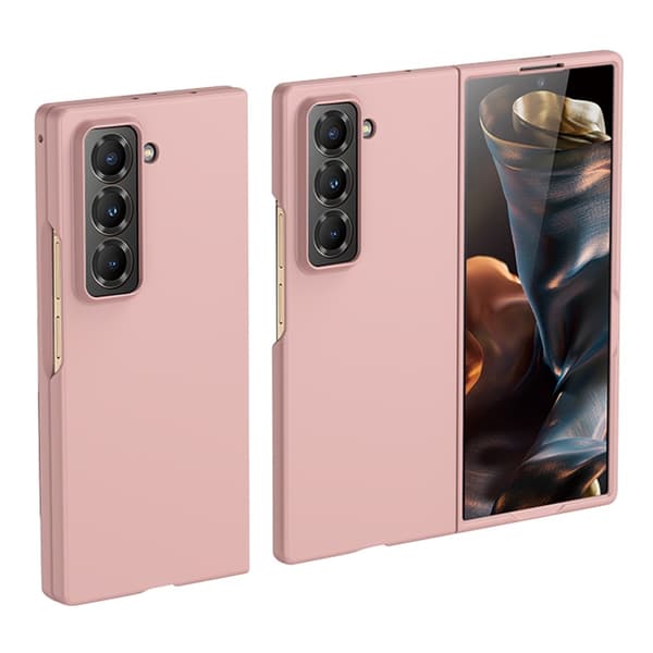 Samsung Galaxy Z Fold Special Case Skin-Touch Texture Hard Bumpresistent Folding Phone Cover - Lyserød Pink