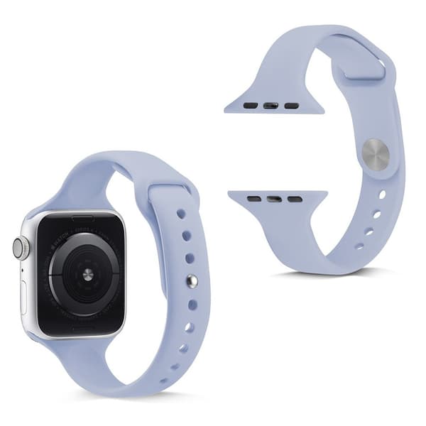 Apple Watch Series 5 44mm smal silikone urrem - Lyselilla Purple