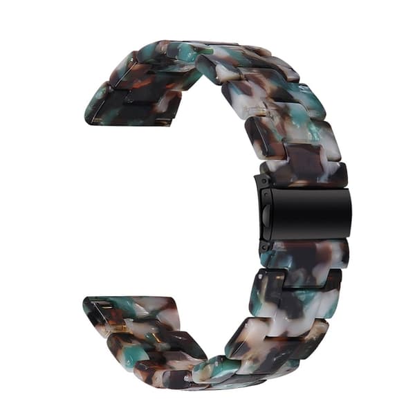 20 mm klockarmband i slät resin för Garmin-klocka - Blå / Vit multifärg