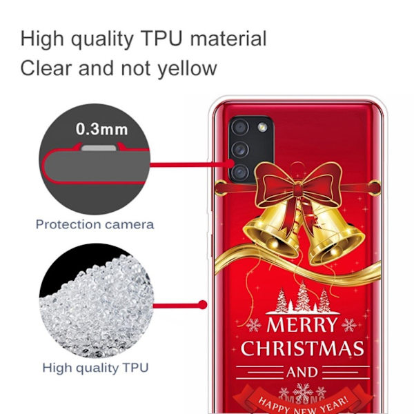 Juletaske til Samsung Galaxy A21s - Klokke Gold