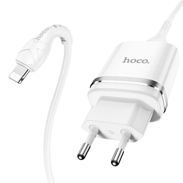 HOCO N1 Ardent single port charger set(for Lightning)(EU) - whit Vit