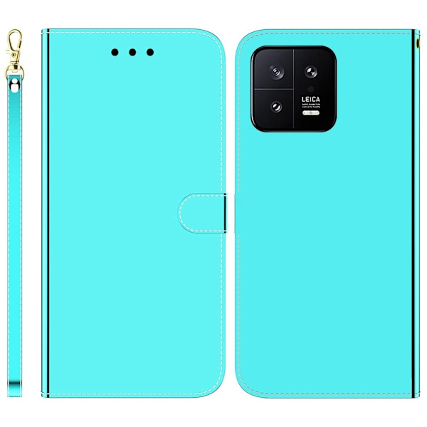 Mirror Xiaomi 13 Flip Etui - Cyan Blue