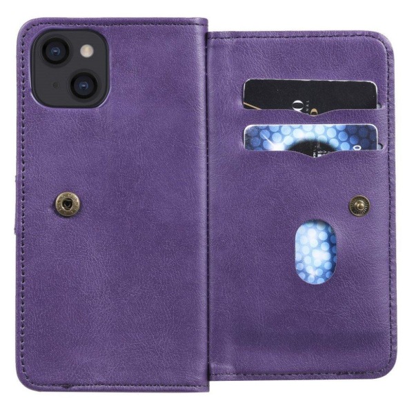 iPhone 13 etui med pung & 10 kortpladser – Lilla Purple