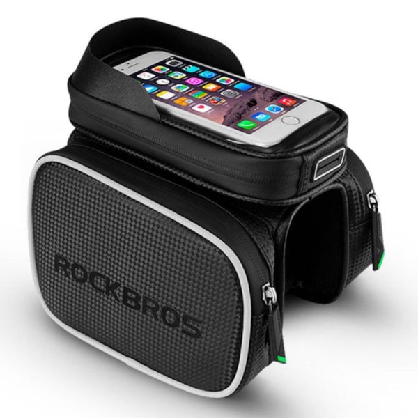 ROCKBROS bicycle bike top tube bag with touch screen window for Black