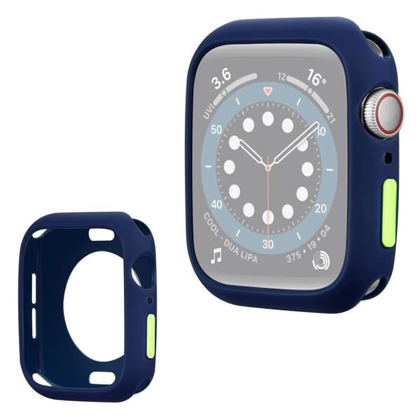 Apple Watch Series 6 / 5 40mm silikonram i godisfärg - Blå / Gulgrön Blå