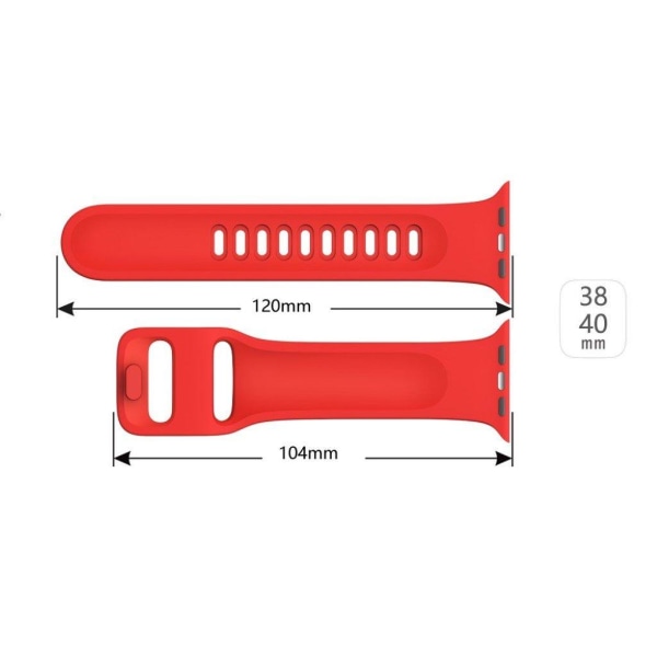 Apple Watch Series 5 40mm simpel silikone Urrem - Rød Red