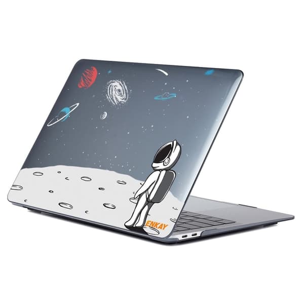 HAT PRINCE MacBook Pro 14 M1 / M1 Max (A2442, 2021) rymdmänniska mönster stilskydd - Ryggsäck Vit
