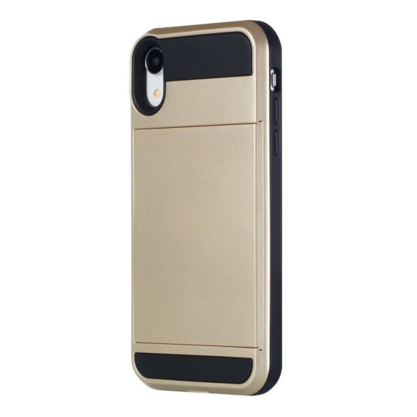 iPhone Xr mobilskal silikon plast kortficka – Guld Guld