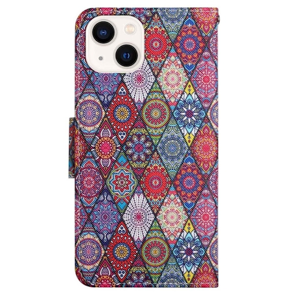 Wonderland iPhone 14 Flippetui - Kaleidoscope Multicolor