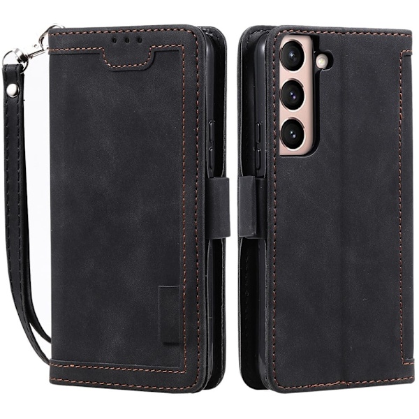 Suburbian läder Samsung Galaxy S22 Plus fodral - Svart Svart