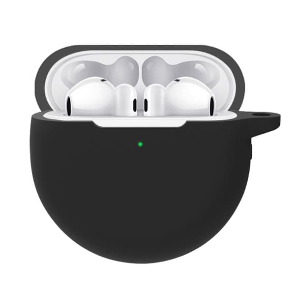 Huawei FreeBuds 4E / 4 silikonfodral med krok - Svart Svart