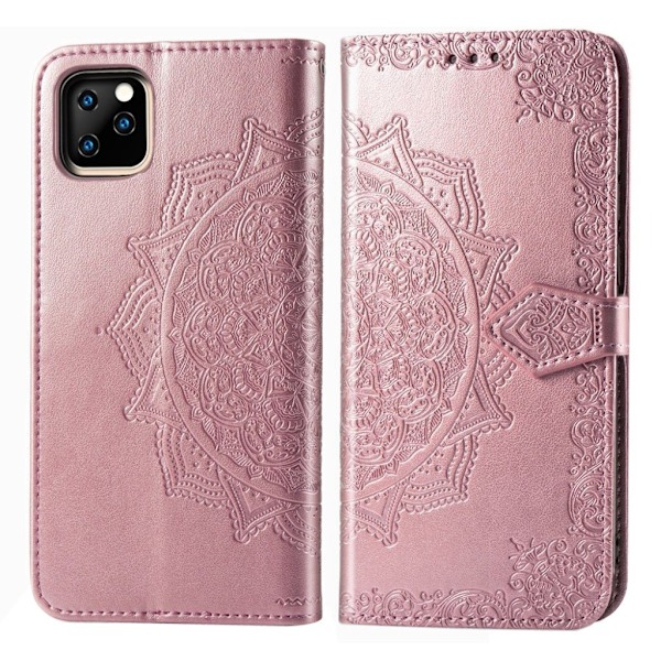 Mandala iPhone 11 Pro Max læderetui - Pink Pink