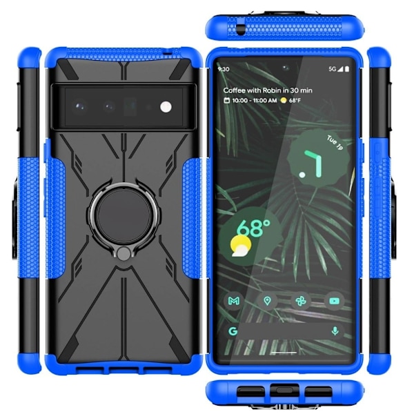 Kickstand-cover med magnetisk plade til Google Pixel 6 Pro - Blå Blue
